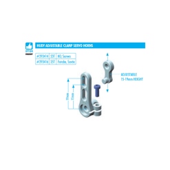 ALU ADJUSTABLE CLAMP STEERING SERVO HORN - FUTABA, SAVÖX - 25T