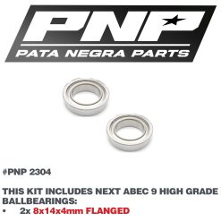 ABEC 9 BALLBEARINGS 8x14x4mm FLANGED (2uds)