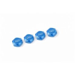 TUERCA RUEDA 1/8 ALUMINIO XTR CIEGA AZUL- ESTRIADA (4)